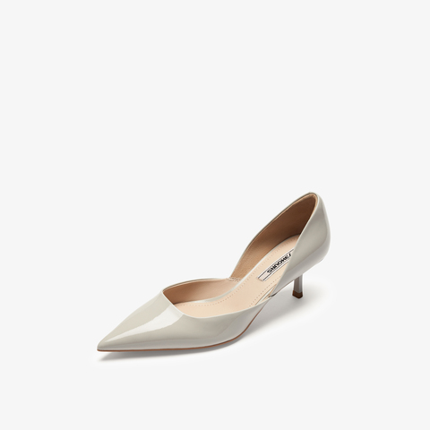 73hours女鞋反复迷恋2025春季新品细跟尖头纯色浅口单鞋