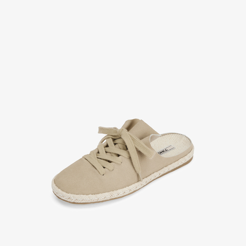 73hours女鞋那不勒斯2025春季新品圆头系带平底纯色休闲鞋