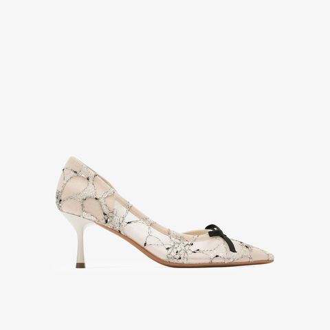 73hours女鞋柔和时光高跟2025春季新品平底尖头刺绣浅口单鞋