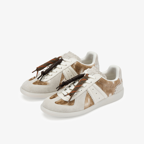 73hours女鞋布朗尼纯色平底系带休闲鞋