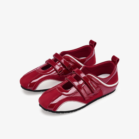 73hours女鞋极速甜心2025秋季新品平底拼色系带德训鞋