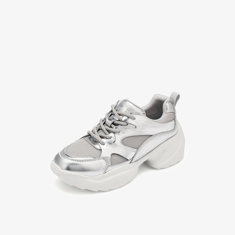 73hours女鞋周日暂停2025秋季新品厚底系带圆头老爹鞋