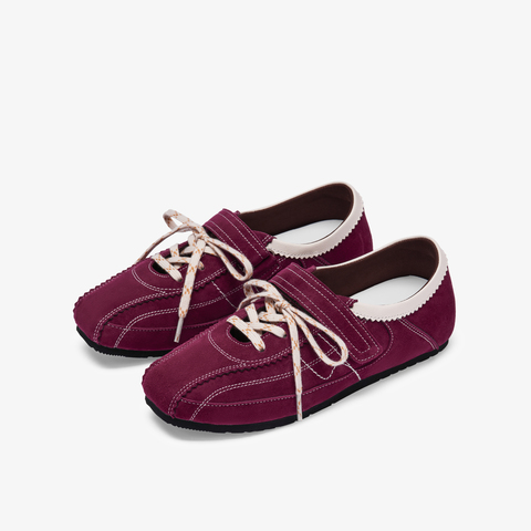 73hours女鞋奇妙治愈2025秋季新品系带圆头平底德训鞋