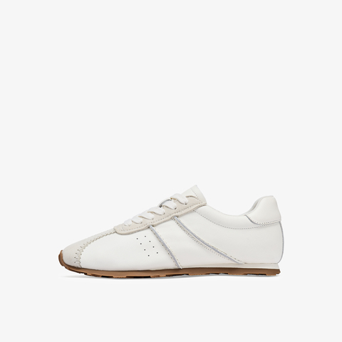 73hours女鞋自由时刻2025秋季新品平底系带拼色德训鞋