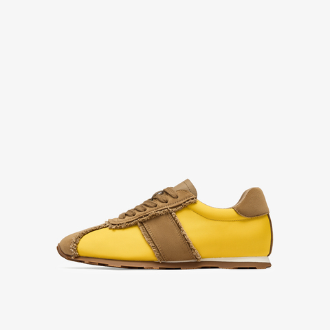 73hours女鞋自由时刻2025秋季新品平底系带拼色德训鞋