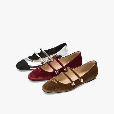 73hours女鞋色彩剧场2025秋季新品圆头平底纯色玛丽珍鞋