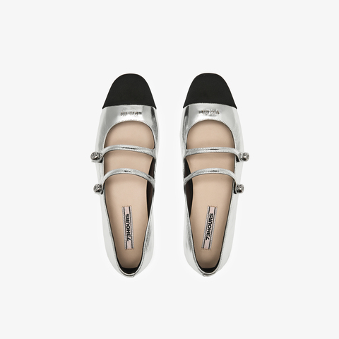 73hours女鞋色彩剧场2025秋季新品圆头平底纯色玛丽珍鞋