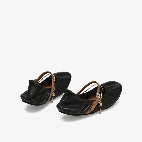 73hours女鞋Opera2025秋季新品平底纯色圆头芭蕾鞋