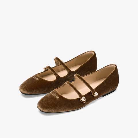 73hours女鞋色彩剧场2025秋季新品圆头平底纯色玛丽珍鞋