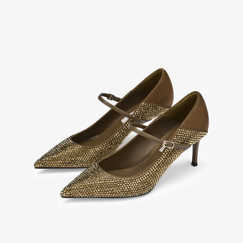 73hours女鞋镜头跟随高跟2025秋季新品尖头细跟纯色高跟单鞋