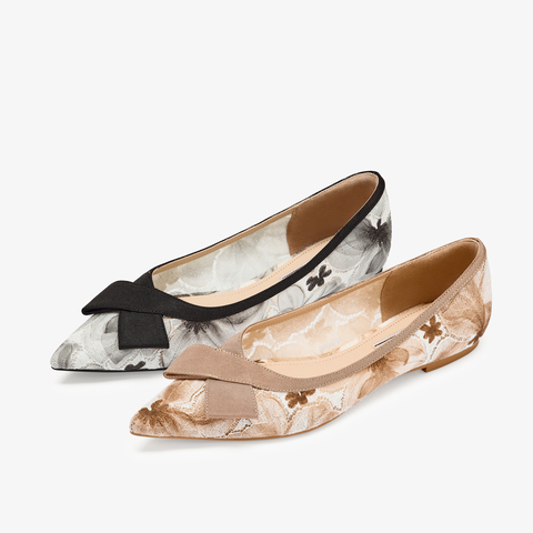 73hours女鞋柔软时分2025秋季新品尖头平底纯色浅口单鞋