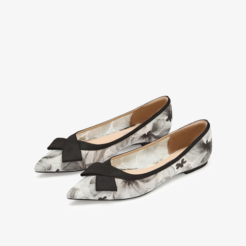 73hours女鞋柔软时分2025秋季新品尖头平底纯色浅口单鞋