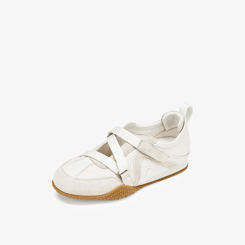 73hours女鞋周末计划2025秋季新品平底拼色圆头德训鞋