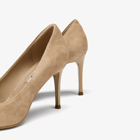 73hours女鞋舒展氛围2025秋季新品尖头细跟纯色高跟单鞋