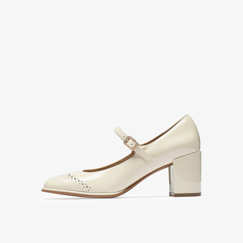 73hours女鞋塞纳河畔2025秋季新品圆头方跟纯色玛丽珍鞋