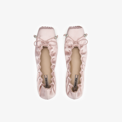 73hours女鞋萌力出击2025秋季新品方头纯色平底玛丽珍鞋