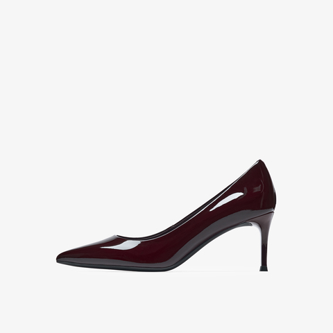 73hours女鞋都会节奏2025秋季新品细跟尖头纯色高跟单鞋