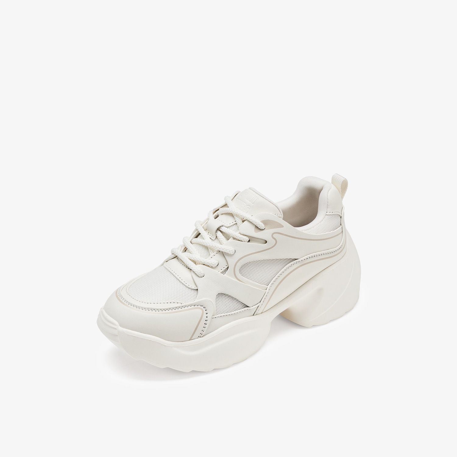 73hours女鞋周日暂停2025秋季新品厚底系带圆头老爹鞋