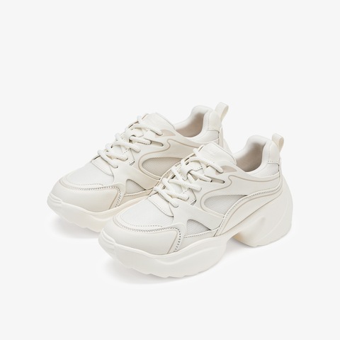 73hours女鞋周日暂停2025秋季新品厚底系带圆头老爹鞋