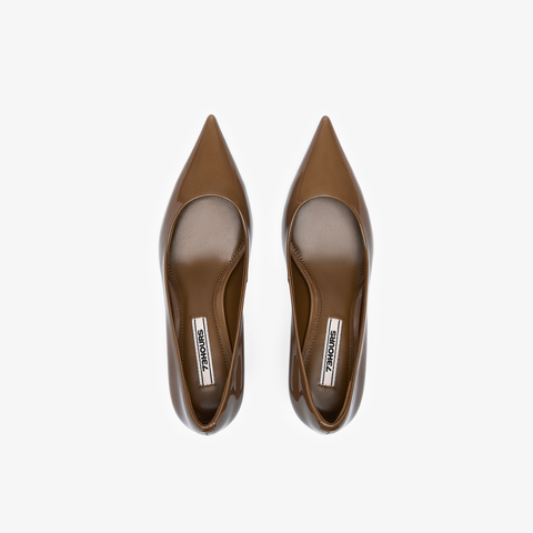 73hours女鞋都会节奏2025秋季新品细跟尖头纯色高跟单鞋