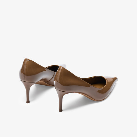 73hours女鞋都会节奏2025秋季新品细跟尖头纯色高跟单鞋