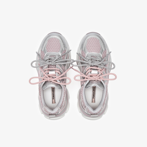 73hours女鞋果酱派对2025秋季新品拼色增高系带老爹鞋