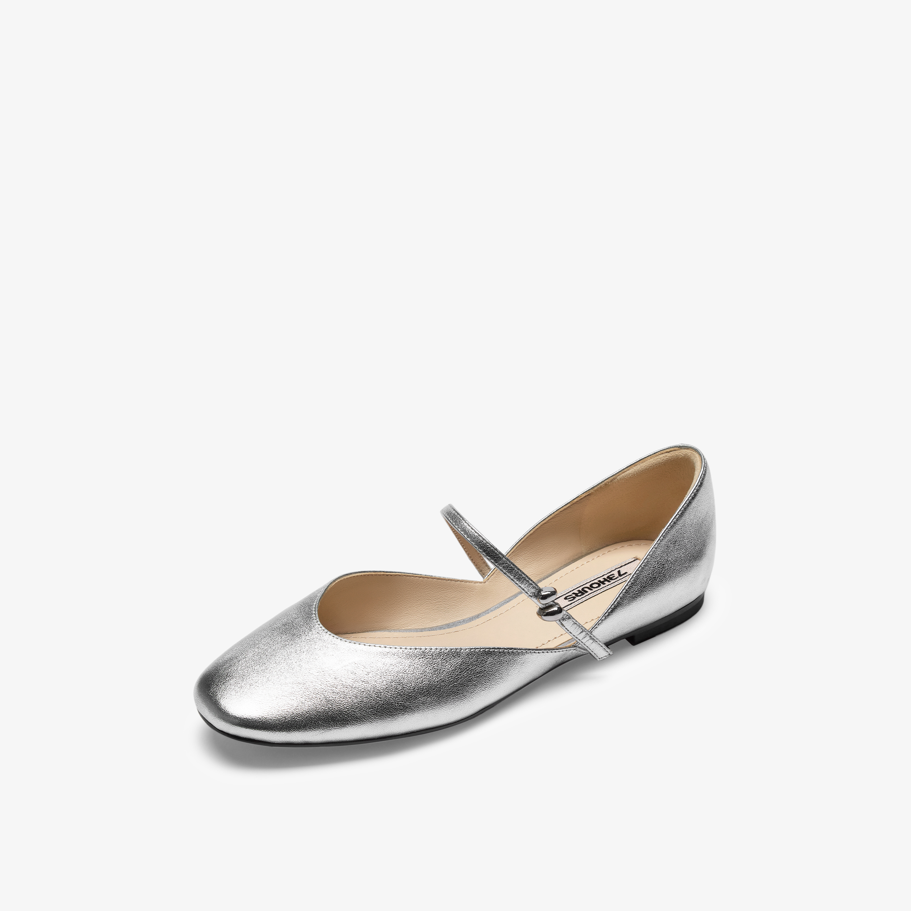 73hours女鞋浪漫发酵2025春季新品圆头平底纯色