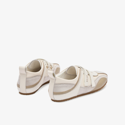 73hours女鞋极速甜心2025秋季新品平底拼色系带德训鞋