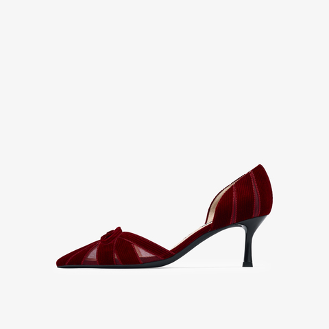 73hours女鞋浪漫独白高跟2025秋季新品细跟尖头纯色高跟单鞋