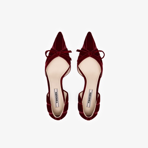 73hours女鞋浪漫独白高跟2025秋季新品细跟尖头纯色高跟单鞋