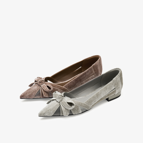 73hours女鞋浪漫独白2025秋季新品尖头平底纯色浅口单鞋