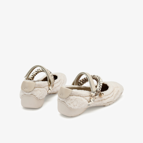 73hours女鞋蒙布朗2025秋季新品平底纯色圆头玛丽珍鞋