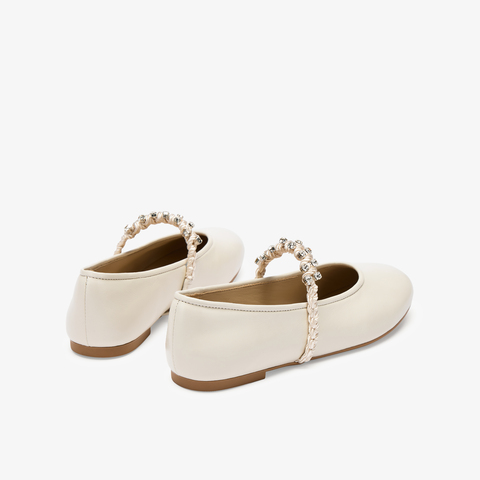 73hours女鞋转角巴黎2025秋季新品编织镂空鞋面平底纯色玛丽珍鞋