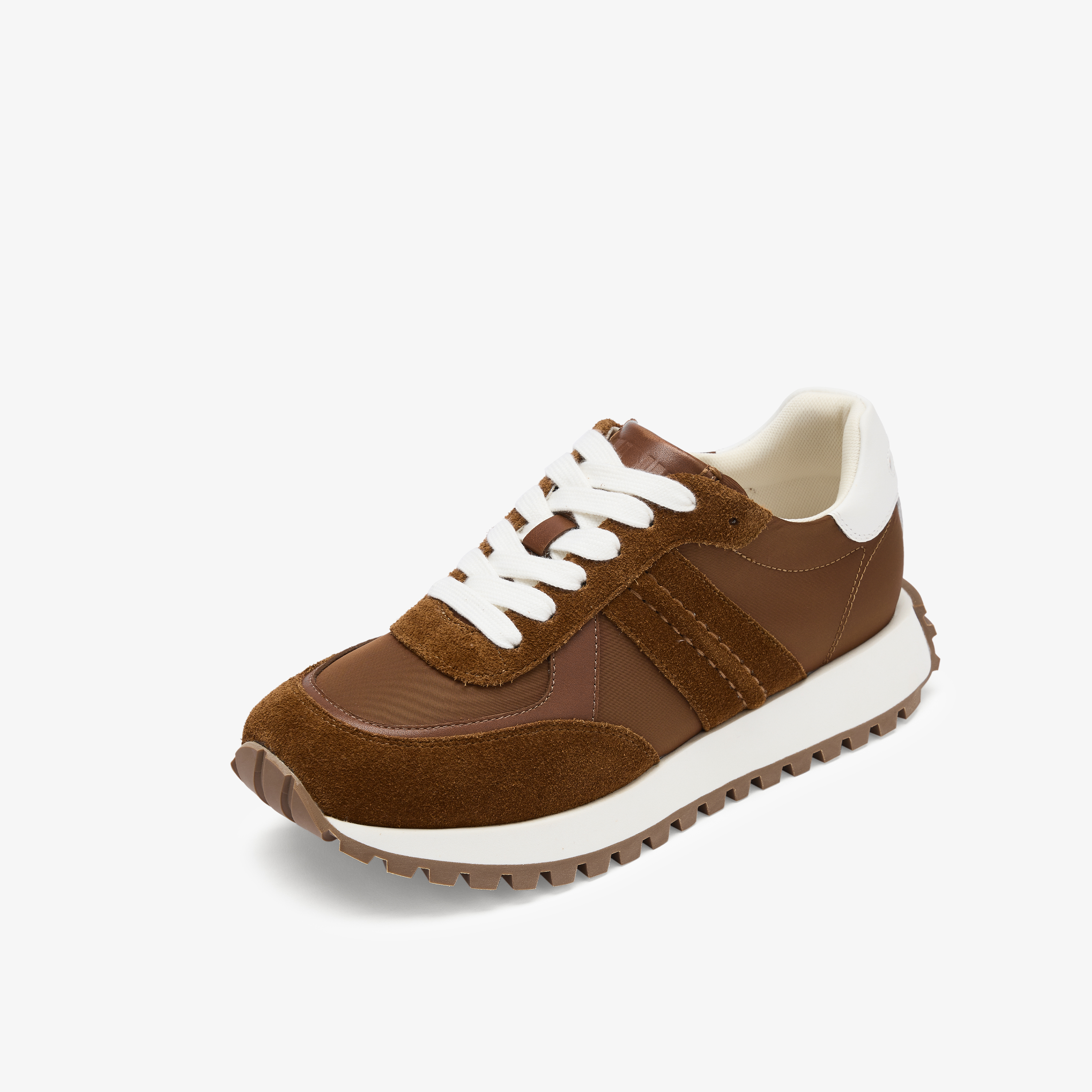 73hours女鞋可可豆2025秋季新品系带纯色平底休闲鞋