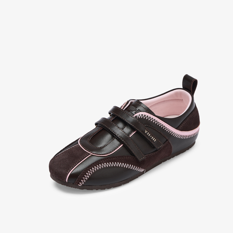 73hours女鞋极速甜心2025秋季新品平底拼色系带德训鞋