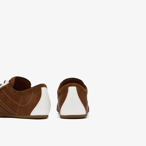 73hours女鞋Sun Kiss2025秋季新品圆头系带拼色德训鞋