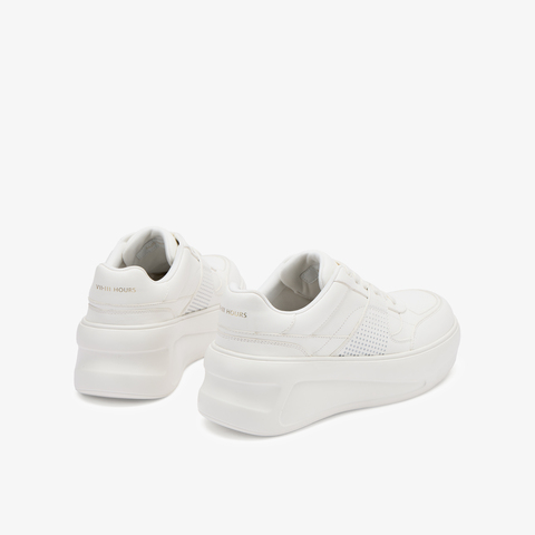 73hours女鞋长腿滤镜2025秋季新品纯色系带圆头休闲鞋