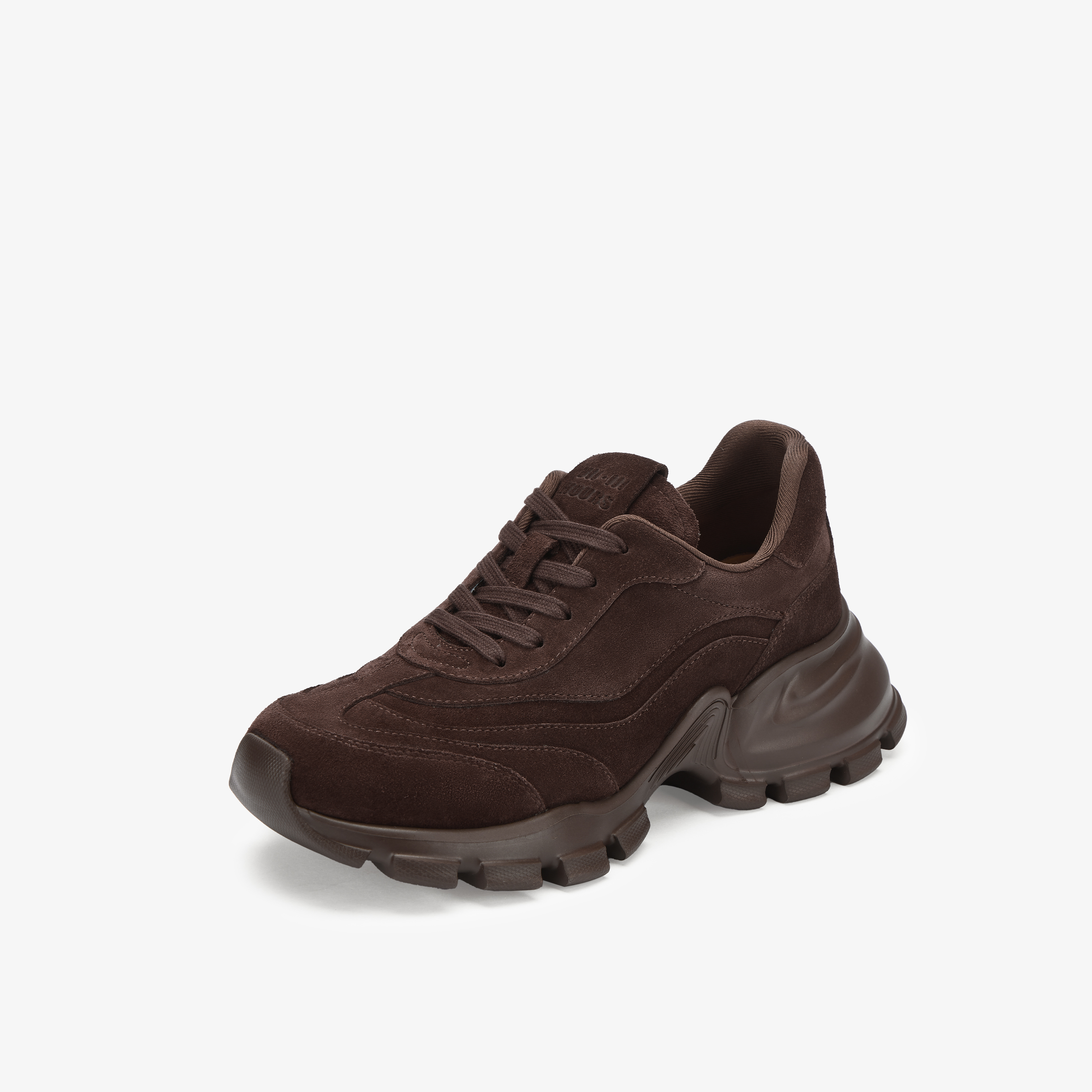 73hours女鞋醇厚朗姆2025秋季新品厚底圆头纯色系带休闲鞋