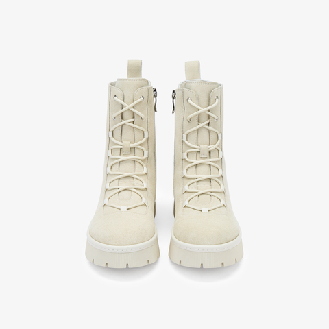 73hours女鞋旅行转场2025冬季圆头系带厚底马丁靴