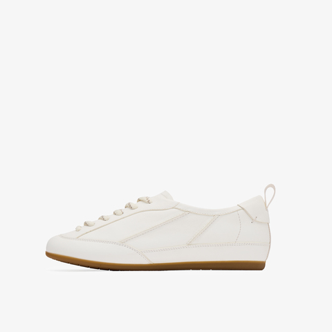 73hours女鞋甜甜圈2025秋季新品系带平底圆头拼接德训鞋