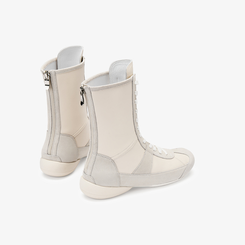 73hours女鞋Solo trip2025冬季新品系带平底纯色马丁靴