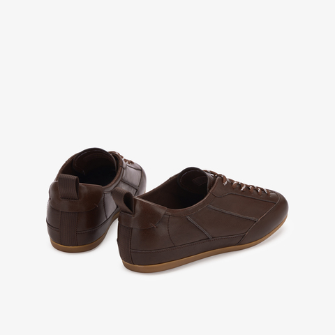 73hours女鞋甜甜圈2025秋季新品系带平底圆头拼接德训鞋