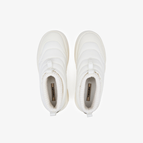 73hours女鞋温暖前调2025冬季新品厚底圆头短筒雪地靴