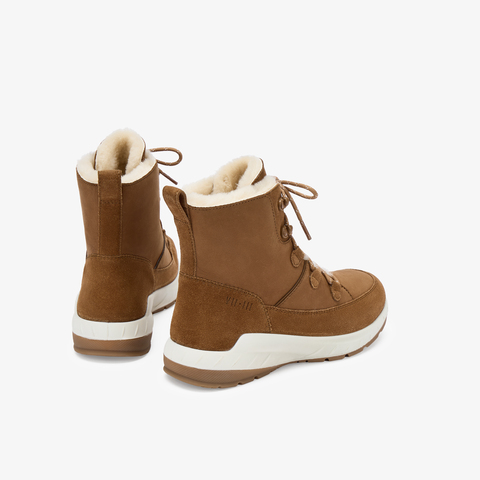 73hours女鞋爱丁堡2025冬季新品系带圆头厚底马丁靴