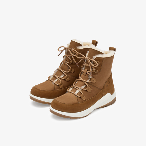 73hours女鞋爱丁堡2025冬季新品系带圆头厚底马丁靴