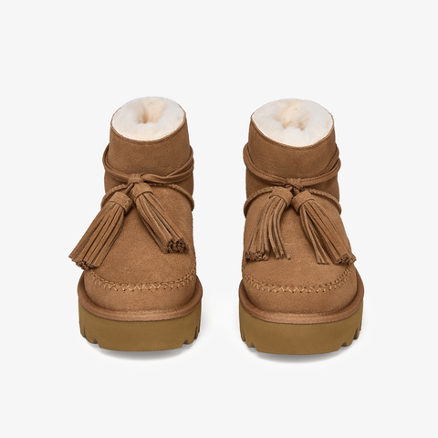 73hours女鞋雪季搭档2025冬季新品厚底纯色短筒雪地靴