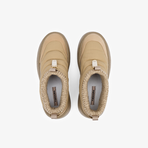 73hours女鞋温暖前调2025冬季新品厚底圆头短筒雪地靴