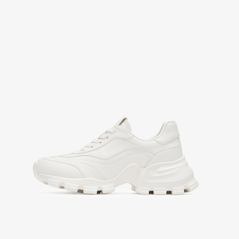 73hours女鞋醇厚朗姆2025秋季新品厚底圆头纯色系带休闲鞋