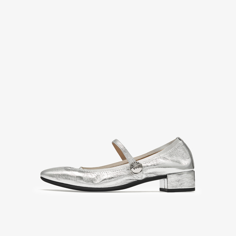 73hours女鞋可露丽2025秋季新品方跟纯色方头玛丽珍鞋