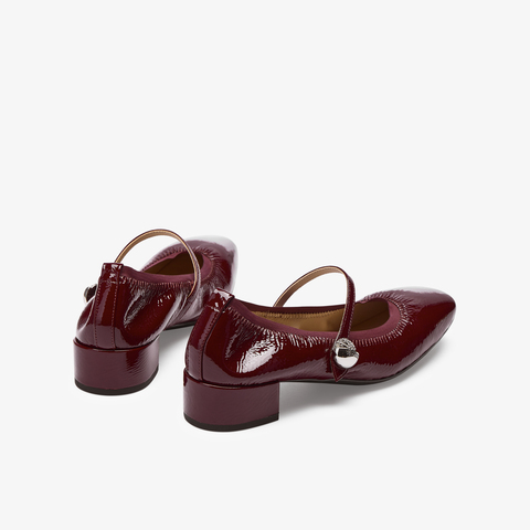 73hours女鞋可露丽2025秋季新品方跟纯色方头玛丽珍鞋